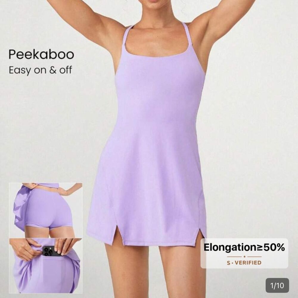 Glowmode Women's Active Tennis Purple Dress